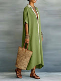 Casual Solid Buttoned Midi Dress_CWDMD02911