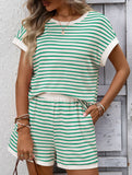 Short Sleeve Top Shorts Set_CWSS01494
