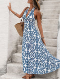Halter Print Backless Maxi Dress_CWDMD02826