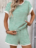 Short Sleeve Top Shorts Set_CWSS01494