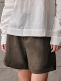 Linen Loose Fit Shorts_CWBSP00729