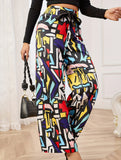 Graffiti Print Wide Leg Pants_CWBLP01678