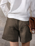 Linen Loose Fit Shorts_CWBSP00729