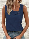 One Shoulder Sleeveless Tee_CWTTSL00256