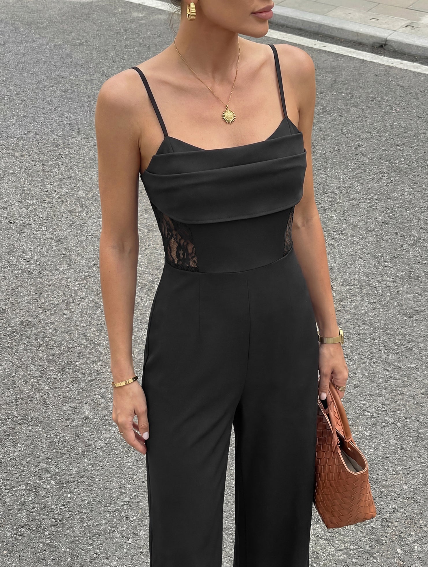 Lace Sheer Patch Jumpsuit_CWSJS00510