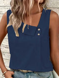 One Shoulder Sleeveless Tee_CWTTSL00256