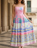Print Cami Flowy Maxi Dress_CWDMD02822 - PINK (S) 1