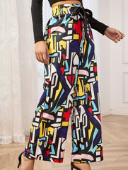 Graffiti Print Wide Leg Pants_CWBLP01678