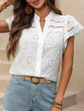 V Neck Casual Shirt_CWTSTS00917
