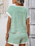 Short Sleeve Top Shorts Set_CWSS01494