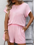 Short Sleeve Top Shorts Set_CWSS01494