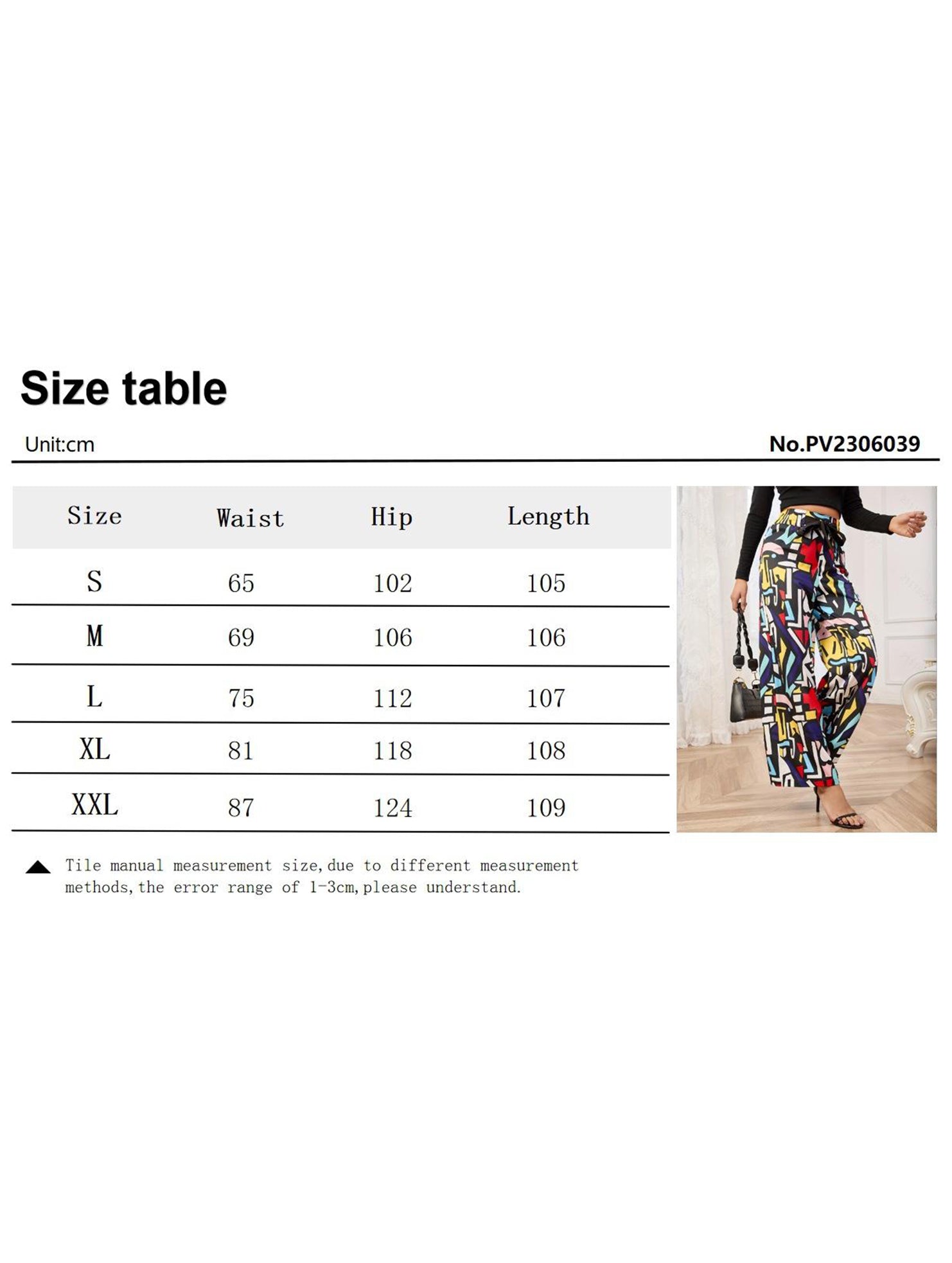 Graffiti Print Wide Leg Pants_CWBLP01678