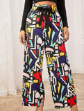 Graffiti Print Wide Leg Pants_CWBLP01678