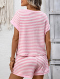 Short Sleeve Top Shorts Set_CWSS01494