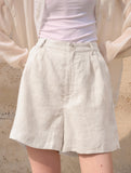 Linen Loose Fit Shorts_CWBSP00729