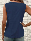 One Shoulder Sleeveless Tee_CWTTSL00256