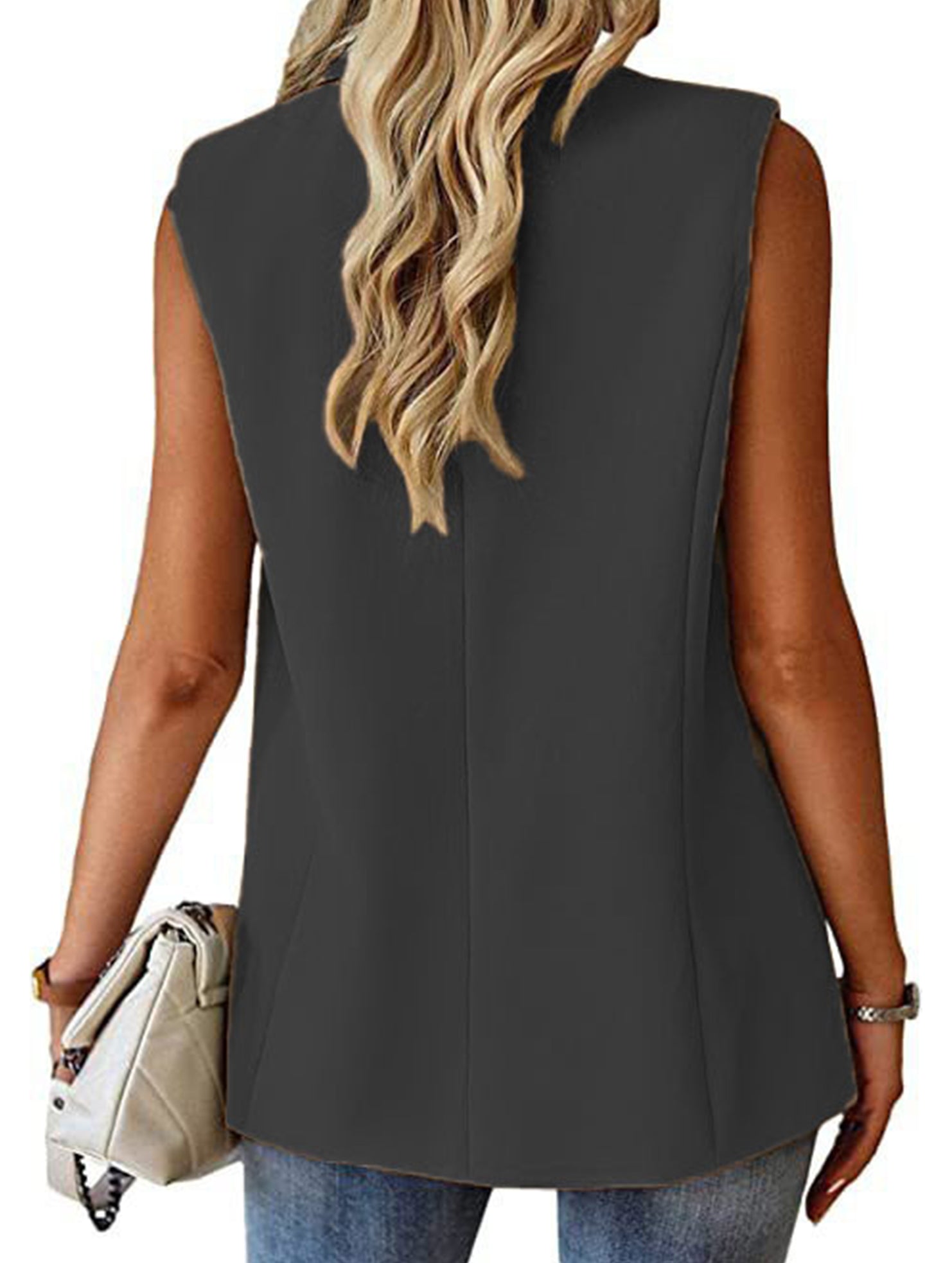 Sleeveless Blazer Vest_CWOBL00294