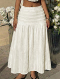 Solid A Line Midi Skirt_CWBLS00922