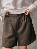 Linen Loose Fit Shorts_CWBSP00729