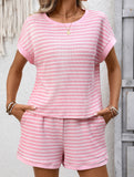 Short Sleeve Top Shorts Set_CWSS01494