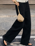 Linen High Waist Straight Pants_CWBLP01687