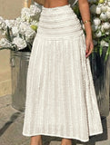 Solid A Line Midi Skirt_CWBLS00922