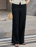 Linen High Waist Straight Pants_CWBLP01687
