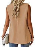 Sleeveless Blazer Vest_CWOBL00294