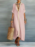 Casual Solid Buttoned Midi Dress_CWDMD02911