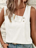 One Shoulder Sleeveless Tee_CWTTSL00256