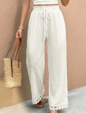 Lace Patch Straight Pants_CWBLP01683