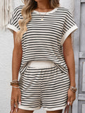 Short Sleeve Top Shorts Set_CWSS01494