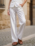 Linen High Waist Straight Pants_CWBLP01687