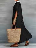 Casual Solid Buttoned Midi Dress_CWDMD02911
