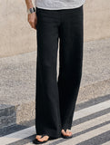 Linen High Waist Straight Pants_CWBLP01687