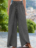 FLORAL SIDE SLIT WIDE LEG CULOTTES