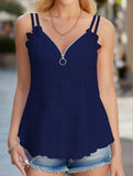 Women?™s Solid Tank Top ??Stretchy Polyester Elastane Blend