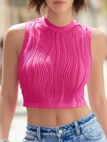 Temperament Sleeveless Crew Neck Slim-Fit Vest ??Elegant Women's Layering Piece