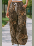 Stretch Waist Camo Print Pants ??Comfortable Cotton Blend Women's Pants