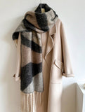 COLORBLOCK WINTER SCARF THICK WARM UNISEX WRAP_CWASC0969