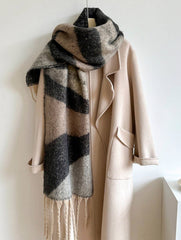 COLORBLOCK WINTER SCARF THICK WARM UNISEX WRAP_CWASC0969