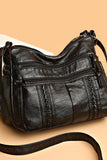 TEXTURE SOFT LEATHER MESSENGER BAG