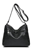 TEXTURE SOFT LEATHER MESSENGER BAG