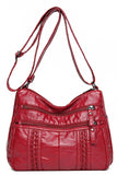 TEXTURE SOFT LEATHER MESSENGER BAG