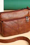SOFT LEATHER SQUARE MESSENGER BAG
