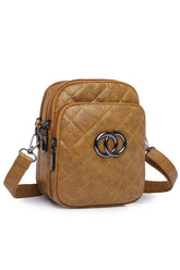 SOFT LEATHER SQUARE THREE LAYER MESSENGER BAG