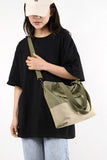 BIG POCKET CANVAS CROSS BODY SHOPPER BAG