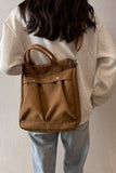WRINKLED POCKET LARGE CANVAS MESSENGER BAG