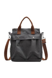 WRINKLED POCKET LARGE CANVAS MESSENGER BAG