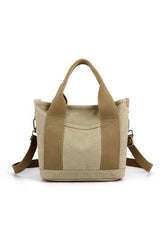 HANDLE LINE CANVAS CROSS BODY BAG